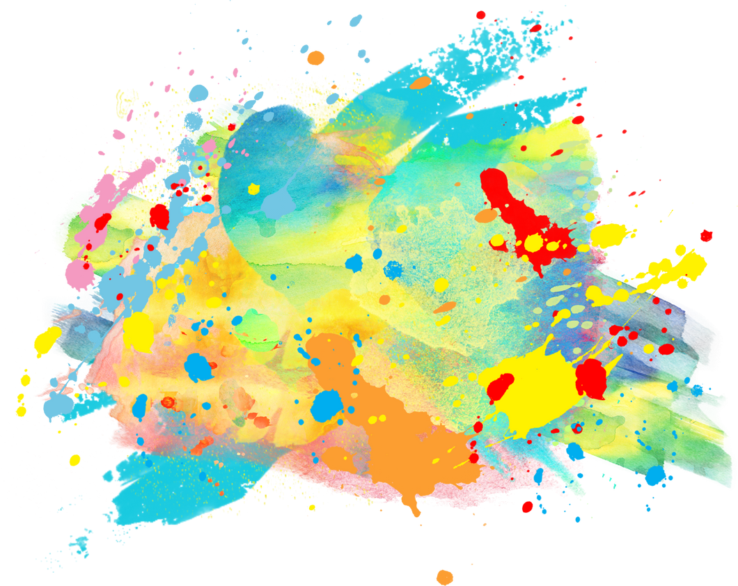 Colorful Rainbow Watercolor Splashes